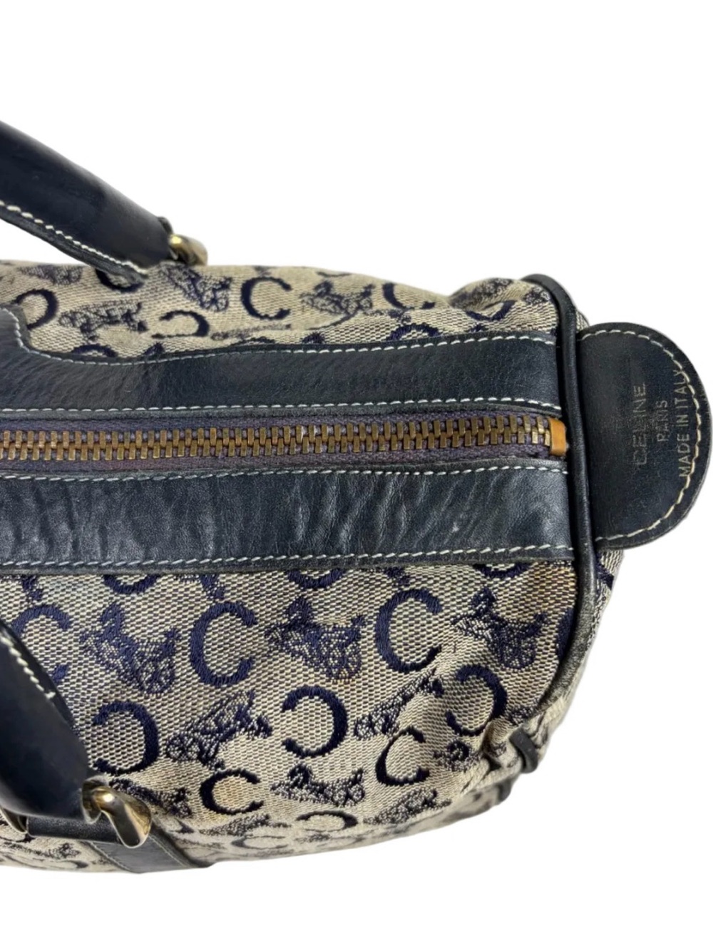 Authentic Vintage Celine C Sulky Monogram Boston Bag - Picture 8 of 12